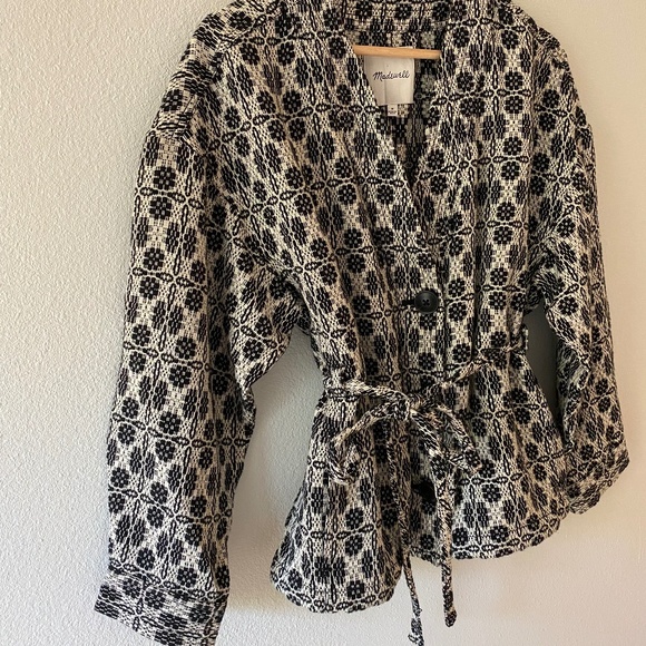 Madewell Geometric Jacquard Tie-Waist Jacket - Picture 5 of 8